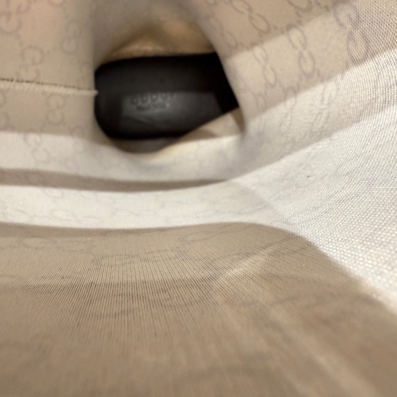 GUCCI MONOGRAM EDINBURGH RUBBER RAIN BOOTS TRANSPARENT COCOA - Picture 4 of 4